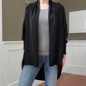 Express Black 3/4 Dolman Open Front Cardigan Sz XS
